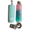 Neavita Twice, Bottiglia in vetro Piperita, con filtro in acciaio e cover termica, 550 ml