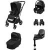 Maxi Cosi Trio Leona 2 con Navicella Sense e Seggiolino Auto Pebble 360 Pro2 + Base e Adattatori OMAGGIO - Maxi-Cosi Twillic Black