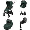 Maxi Cosi Trio Leona 2 con Navicella Sense e Seggiolino Auto Pebble 360 Pro2 + Base e Adattatori OMAGGIO - Maxi-Cosi Twillic Green