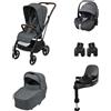 Maxi Cosi Trio Leona 2 con Navicella Sense e Seggiolino Auto Pebble 360 Pro2 + Base e Adattatori OMAGGIO - Maxi-Cosi Twillic Graphite