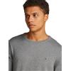 Tommy Hilfiger Uomo Pullover Essential Cotton Crew Neck in Cotone, Grigio (Medium Grey Heather), L