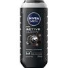 Nivea (Beiersdorf SpA) Nivea Men Doccia Shampoo Active Clean 250 ml, Docciaschiuma uomo efficace per viso, corpo e capelli ml Gel doccia