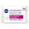 Nivea (Beiersdorf SpA) Nivea Salviettine Struccanti 3in1 Idratanti 25 Pezzi, Salviette struccanti per pelli secche 1 pz