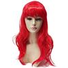 Carnavalife Parrucca Lunga Riccia Rosso Cosplay, Parrucca Rossa Ondulata Ricci, Vestito Sirena Donna e Bambina, Capelli 60cm Lunghezza Anime (js-263-2-Rosso)