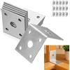 SZYILIDA 15 Pz Staffe Angolari per Legno, Staffe a L, Squadretta di Giunzione Angolare, Angolari Metallo per Legno, Staffa Angolare a 90 Gradi, Connettore Piastra di Fissaggio Multiforo, 50x50mm