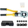 JAOGAUS Pinza a pressa a V, professionale (idraulica), profilo a V professionale, testa girevole a 360°, per tubi in rame e inserti a ganasce V12 V15 V18 V22 V28 e TH16 TH20 TH26 TH32