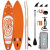 FunWater SUP Gonfiabile Stand Up Paddle Board Tavole da SUP Gonfiabili Adulti Tavola da Surf con Accessori Pompa a Mano,Pagaia,3 Pinne
