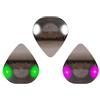 JIZZU 3 Pz Plettro per Chitarra LED Luminoso, Luci Rosa, Bianche e Verdi | Batteria Sostituibile, Plettri Illuminati a Contatto per Chitarra Elettrica, Ukulele, Basso, Prestazioni Stage Migliorate