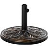 Outsunny Base per Ombrellone Regolabile Supporto per Ombrellone Parasole 13kg in Cemento e Bronzo|Aosom
