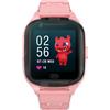 FOREVER Smartwatch per bambini MaxLife MXKW-350 Posizione GPS WiFi 4G Chiamate telefoniche, rubrica, notifiche SMS, IPX7, chat, funzione SOS, sveglia, fotocamera remota, premi, rosa