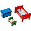 Pippi Langstrumpf Pippi Casa delle Bambole Camera da Letto Mobili - Ufficiale Pippi Calze Lunghe Set di Accessori con Letti & Scrigno del Tesoro - Adatto per Villa Kunterbunt Design svedese dai 3 anni in su