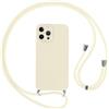 Vauki Cover per iPhone 12 Pro con Cordino, Silicone Custodia con Laccio Collana Tracolla, Antiurto Ultra-Sottile Protettiva Cellulare Case per iPhone 12 Pro, Bianco