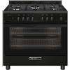 Glem Gas SA965MBK Cucina 90x60 cm 5 Fuochi Gas Forno Elettrico 104L A+ Nero