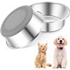 bechoanigel 2 Pezzi acciaio Inossidabile Ciotole Per Cani, Ciotole Per Cani Con Base in Silicone Antiscivolo, Cat Ciotola per Cani, Conservare Cibo e Acqua, Facile da Pulire(825ML)