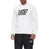 Emporio Armani EA7 Felpa da Uomo Visibility con Cappuccio in Cotone Garzato - 3DPM62 (IT, Testo, XXL, Regular, Regular, White)