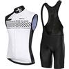 Mydawan Abbigliamento Ciclismo Uomo Estivo Completo Bici MTB Tuta Ciclista Senza Maniche,Maglietta Bicicletta Gilet e Salopette Pantaloncini con 9D Gel Imbottiti,Maglia da Ciclo Asciugatura Rapida(9,M)