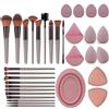 LHLXZQ Set di pennelli per il trucco, 31 pezzi Set di pennelli avanzato per il contorno del viso, fondotinta, sopracciglia, fard, correttore, Set di strumenti per il trucco