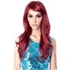 Carnavalife Parrucca Lunga Riccia Rosso Cosplay, Parrucca Rossa Ondulata Ricci, Vestito Sirena Donna e Bambina, Capelli 60cm Lunghezza Anime (js-263-22-Granate)