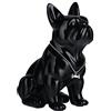 XYQXYQ Statua di Bulldog Francese - Bulldog Nero in Resina Seduto, Scultura per Decorazione Domestica Bulldog Inglese, Decorazione per Scrivania del Soggiorno, Collezione Arte Moderna (22,86 cm, Nero)