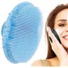 Imtrub Pulitore viso in silicone universale per donne - Spazzola per la pulizia del viso, lavaggio manuale manuale del viso, rimozione per bagno, viaggio, Celeste.