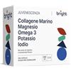 Bright Naturo Collagene marino idrolizzato acido ialuronico + potassio + iodio. Set unico di vitamine. 100% naturale. 28 bustine giornaliere …
