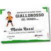 Auguriando Biglietto Auguri Calcio idea Regalo tifoso simpatico Gadget festa compleanno calciatore biglietti grandi formato in italiano (Romanista)