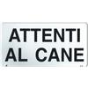 Record Targa in metallo con scritta Attenti al Cane