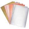Rayher 67365000 Carta Metallizzata Opaca, 4 Colori Assortiti, Mix Basico Oro Argento, Din A4, 21 X 29.7 cm, 250G/M2, 8 Fogli, Per Lavori Creativi E Hobbistica