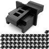 hb-digital 50 tappi antipolvere RJ45 per presa LAN, protezione contro polvere, sporco, tappi ciechi per pannello patch switch router presa di rete copertura per connessione Ethernet - nero