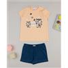 Prénatal Pigiama bimba gatti arancione/blu