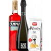 Bitter Campari 1Litro + Prosecco DOC 2022 Bernabei + Amica Chips Sale Marino Alfredo's 3 x 150gr - Liquori