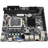 VBESTLIFE Scheda Madre H61-ME Mini ITX con Slot CPU LGA1155, Slot di Memoria DDR3 a Doppio Canale, con VGA HDMI e 10 Interfacce USB 2.0