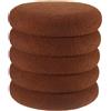 L'Oca Nera Pouf Contenitore Bouclé D43xH44 cm Marrone