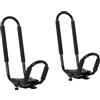 HOMCOM Set 2 Staffe Porta Kayak con Attacco Universale per Portapacchi Adatte per Canoe e Paddleboard, Nero, 46x16.5x47cm|Aosom