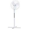 HOMCOM Ventilatore a Piantana a 3 Velocità con Altezza Regolabile, Angolo di Inclinazione a 80° e Telecomando, in PP, 60x60x90-120cm, Bianco|Aosom