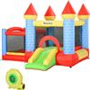 Outsunny Castello Gonfiabile Gigante e Rimbalzante per Bambini 3-8 Anni con Scivolo, Piscina e Canestro, 280cmx260cmx210cm