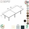 SEIPO Bridge tavolo riunione P. 1200, piano due pezzi, struttura metallica a ponte Seipo BR.0716 7