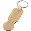 Portachiavi con gettone per carrello in bamboo Ronan personalizzate o neutre