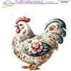 Pannolenci Stampato Gallina fiorita 2