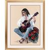 Riolis 1766 - Schema punto croce per chitarra, in cotone, multicolore, 3040 cm