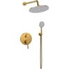 Rubicer Set Doccia 3 Pezzi Ad Incasso Oro Spazzolato Smooth Rubicer