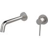 Rubicer Miscelatore Lavabo A Muro In Ottone Acciaio Spazzolato Smooth Rubicer