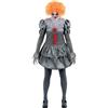SMIFFYS IT Chapter 2, costume Pennywise, Abito con volant al collo e collant
