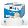 PHARMA+SPORT Tape Sportivo Anelastico 3,8 cm x 14 m - Nastro Protettivo Ipoallergenico per Articolazioni e Muscoli, Adesione Forte - Bianco Conf 6 Pezzi