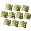 AERZETIX - C58717 - Set di 10 cerniere universali 40x40x1mm con 6 fori rotondi - per porte, armadi, mobili, portagioie, scatola di stoccaggio - in acciaio zincato