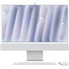 Apple PC All In One - iMac da 24 pollici : chip M4 16GB, SSD da 256GB - Argento - MWUU3T/A