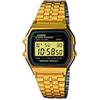 Casio Orologio Quarzo Unisex, misura cassa 35.00mm con quadrante LCD Digitale e cinturino Oro in Cinturino in metallo A159WGEA-1EF
