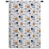 ggaimwf Tende Asilo Nido Ragazzi Cartone animato Costruisci Veicoli Costruzione di camion Trattamenti per finestre Tende per bambini cameretta Piega a matita Ragazzi Sala giochi 117x175cm 1 pannello