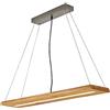 Trio Leuchten TRIO, Sospensione, Brad incl. 1 x LED,SMD,27,0 Watt,3000K,3400 Lm. Finitura: Legno naturale, color legno L:100,0cm, L:20,0cm, A:150,0cm Dimmerabile tramite interrutto