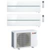 Mitsubishi CONDIZIONATORE MITSUBISHI KIRIGAMINE STYLE WI-FI MSZ-LN R-32 BIANCO PERLA DUAL SPLIT 12000+18000 BTU MXZ-3F54VF4 A+++